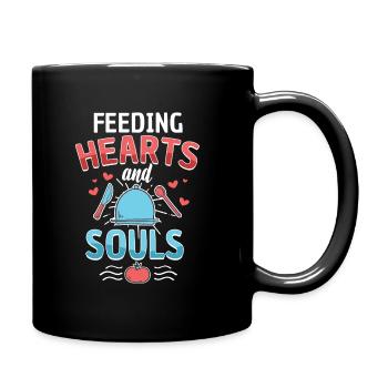 Cuisiner Cuisiner Nourrir les cœurs et les âmes - Mug uni - noir - Droite