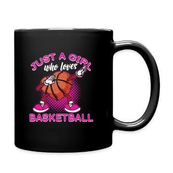 Juste une fille qui aime le basketball Idée cadeau - Mug uni - noir - Droite