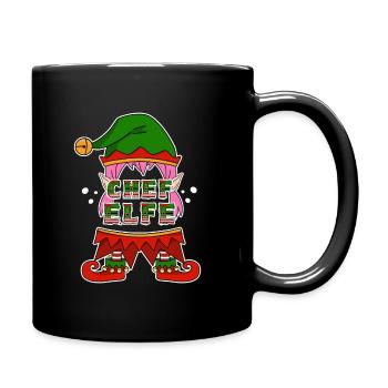 Weihnachten Humor Lustig Chef Elfe - Tasse einfarbig - Schwarz - Rechts