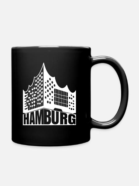 Hamburg Liebhaber Design - Tasse einfarbig - Schwarz