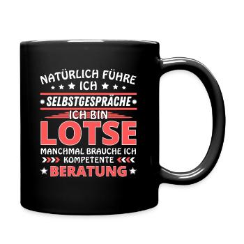 Ich führe Selbstgespräche - Lotse Edition - Tasse einfarbig - Schwarz - Rechts