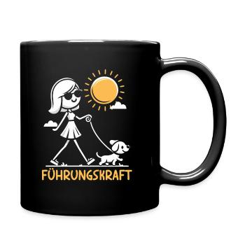 Führungskraft Hund Hundehalterin Geschenkidee - Tasse einfarbig - Schwarz - Rechts