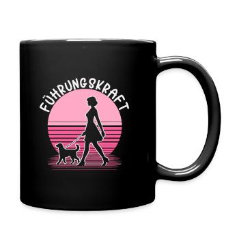 Führungskraft Hund Hundehalterin Geschenkidee - Tasse einfarbig - Schwarz - Rechts