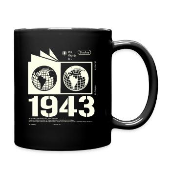 Jahrgang 1943 Retro Geburtstag Geschenk 1943 - Tasse einfarbig - Schwarz - Rechts