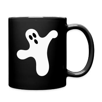 Halloween T-shirt Ghost spooky cute shirt - Full Colour Mug - black - Right