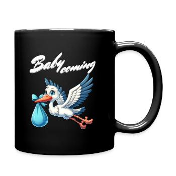 La future mère Stork apporte la belle nouvelle - Mug uni - noir - Droite
