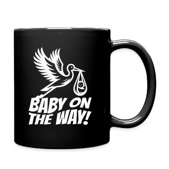 La future mère Stork apporte la belle nouvelle - Mug uni - noir - Droite