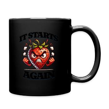 Les règles la semaine des fraises recommencent - Mug uni - noir - Droite