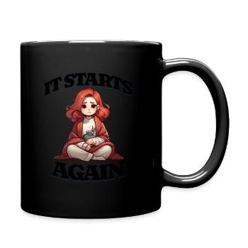 Menstruation: It starts again - Full Colour Mug - black - Right