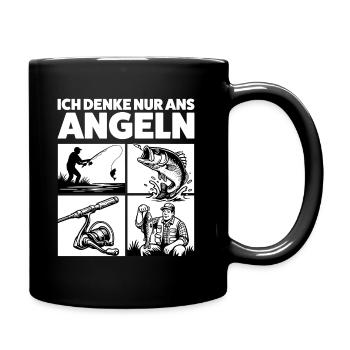 I'm just thinking about fishing - Full Colour Mug - black - Right