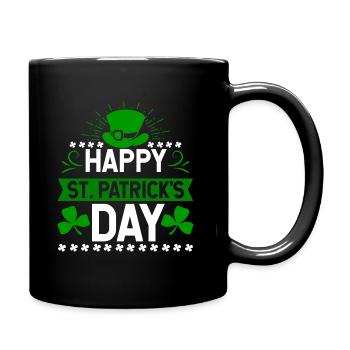 Happy St. Patrick's Day holiday Ireland gift - Full Colour Mug - black - Right