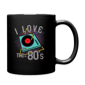 J'aime le cadeau de platine de 80 ans - Mug uni - noir - Droite