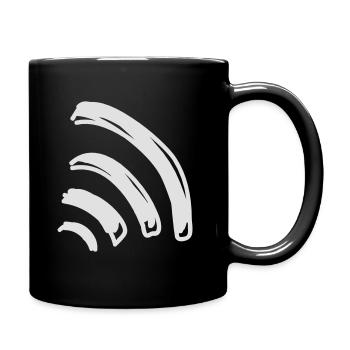 Ondes Wifi - Mug uni - noir - Droite