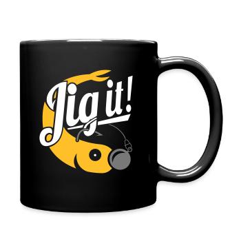 Last litter angler shirt Jig it! - Fishing, anglers - Full Colour Mug - black - Right