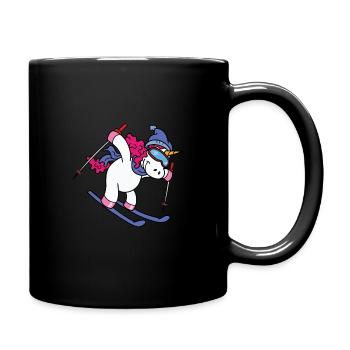 Cadeau de t-shirt de vacances de ski de Licorne Amant de la Licorne - Mug uni - noir - Droite