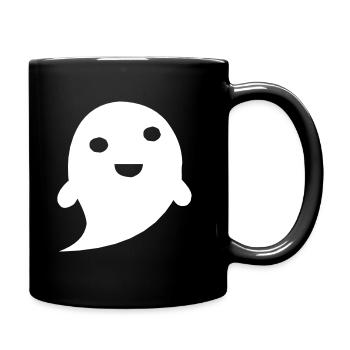 Niedlicher Geist - Tasse einfarbig - Schwarz - Rechts