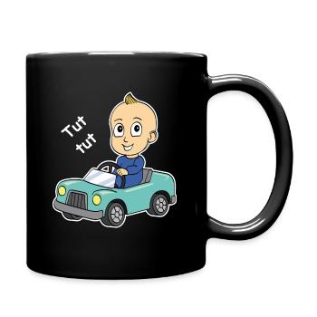 Baby Auto Geburt Schwangerschaft Shower - Tasse einfarbig - Schwarz - Rechts