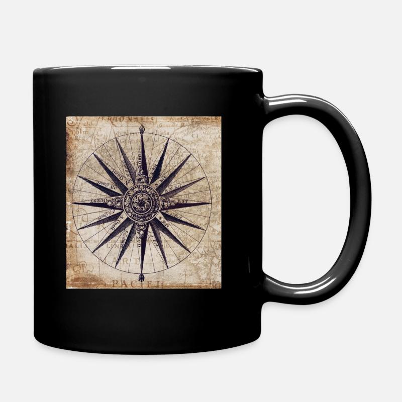 Kompass - Tasse einfarbig - Schwarz