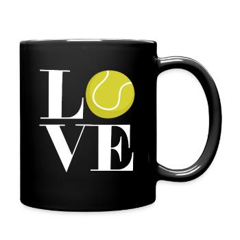 Love Tennis Ball joueur de tennis coeur - Mug uni - noir - Droite