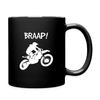 Dirt Biking Braap - Tasse einfarbig - Schwarz - Rechts