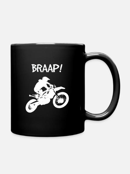 Dirt Biking Braap - Full Colour Mug - black