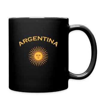 Argentinien Fahne Flagge - Tasse einfarbig - Schwarz - Rechts