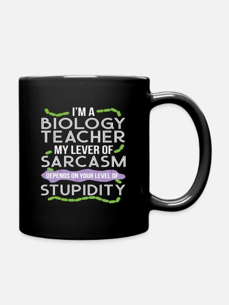 Citation drôle de biologie pour le cadeau de professeur de biologie - Mug uni - noir