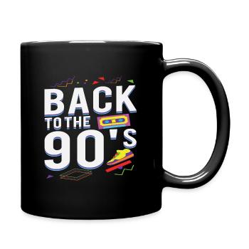 I Love 90s 90er Jahre Motto Party Outfit Geschenk - Tasse einfarbig - Schwarz - Rechts