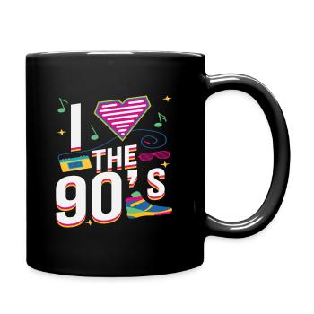 I Love 90s 90s Motto Party Outfit Gift - Mug uni - noir - Droite