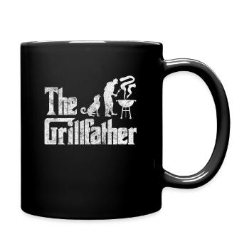 Grillfather Lustige Grill Grillen Sprüche Geschenk - Tasse einfarbig - Schwarz - Rechts