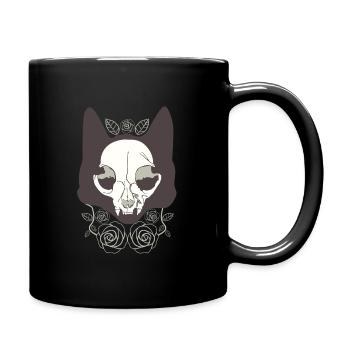 Cadeau pour amoureux de chats Tot La Catrina Mexique - Mug uni - noir - Droite