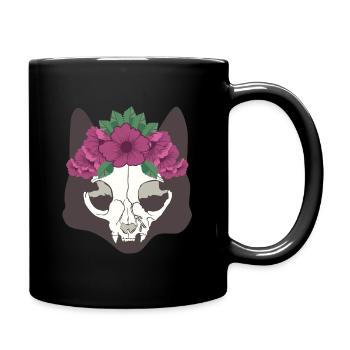 Cats Lover Tot La Catrina Mexico Gift - Full Colour Mug - black - Right