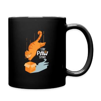 Katzen Schrödinger Physik Student Lehrer Geschenk - Tasse einfarbig - Schwarz - Rechts