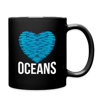 Rettet Die Ozean Meer Erde Umweltbewusst Geschenk - Tasse einfarbig - Schwarz - Rechts