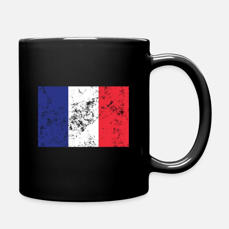 Drapeau de la France Vintage - Mug uni - noir
