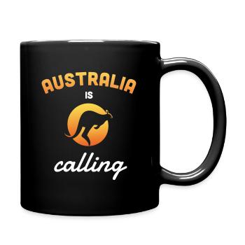 l'australie appelle kangourou - Mug uni - noir - Droite
