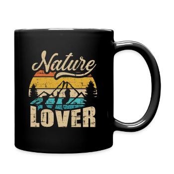 Berge - Tasse einfarbig - Schwarz - Rechts
