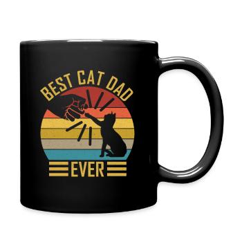 Papa chat Meilleur papa chat jamais cadeau de motif de chat - Mug uni - noir - Droite