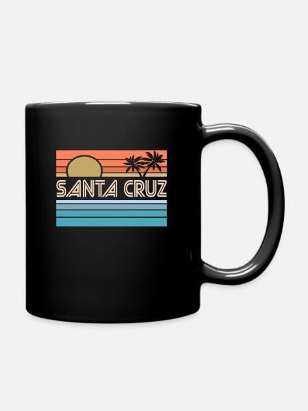 Santa Cruz California Sonnenuntergang 70er 80er - Tasse einfarbig - Schwarz