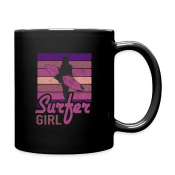 Surfer Girl Surf Club Surf Waves - Mug uni - noir - Droite