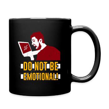 Gamer do not be emotional - Full Colour Mug - black - Right