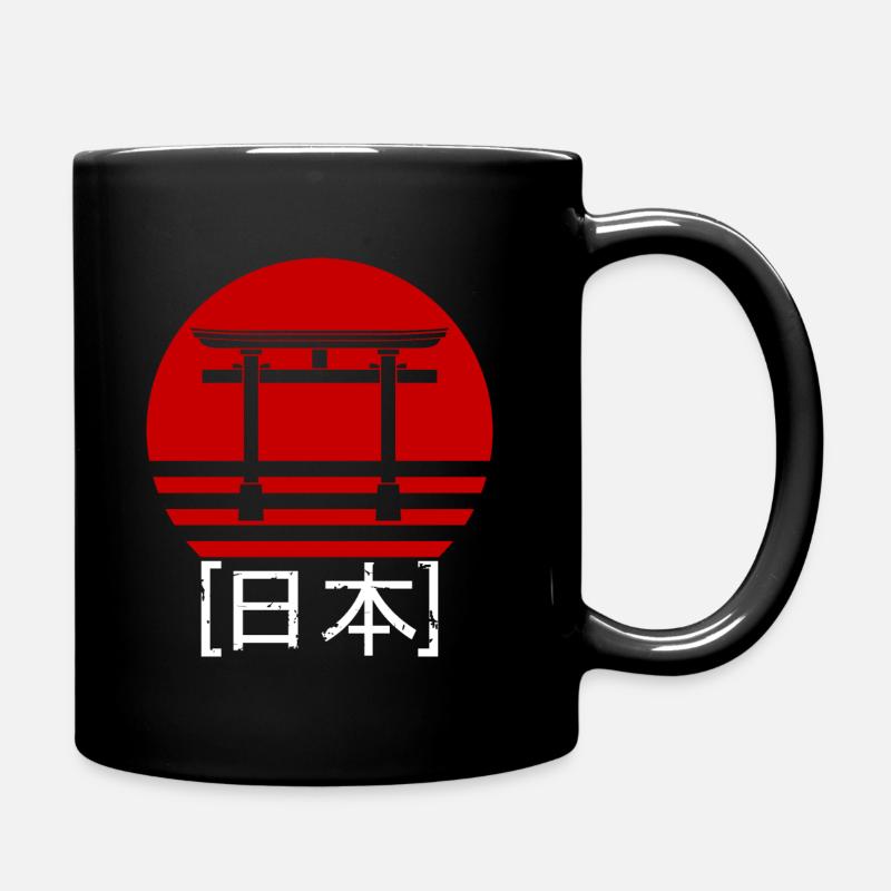 Japon soleil lettrage Nihon Torii - 日本 - Mug uni - noir