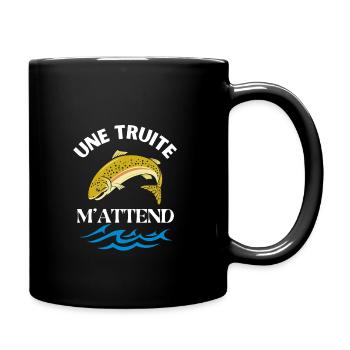 a trout is waiting for me - Full Colour Mug - black - Right