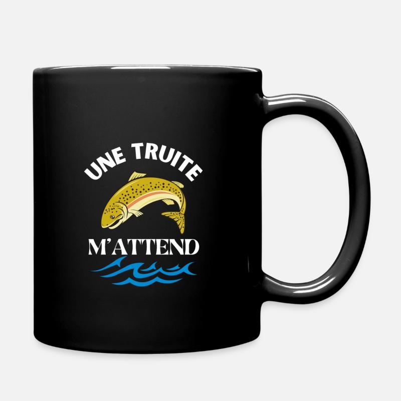 une truite m'attend - Mug uni - noir
