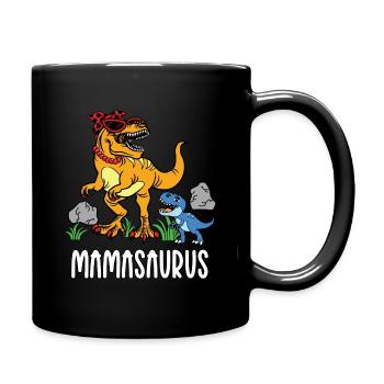 Mamasaurus - a gift for a great mother - Full Colour Mug - black - Right
