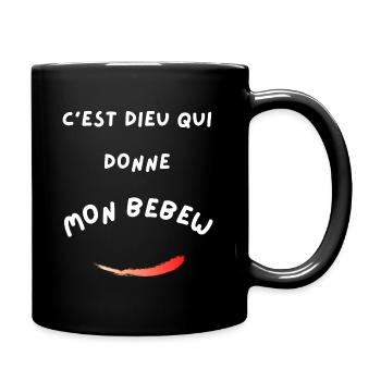 C'est dieu qui donne mon bebew Greg Marseillais - Mug uni - noir - Droite