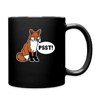 Le chiffon de silence psst ! - Mug uni - noir - Droite