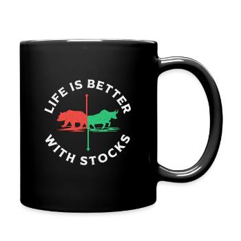 Actions Bourse Trader négociation cadeau - Mug uni - noir - Droite