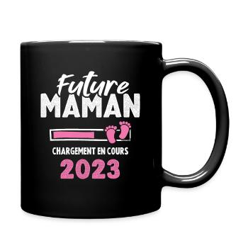 Future Maman 2023 Chargement En Cours - Mug uni - noir - Droite