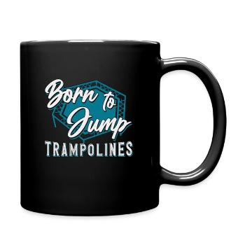 Trampolinspringer Trampolin Trampoline Geschenk - Tasse einfarbig - Schwarz - Rechts